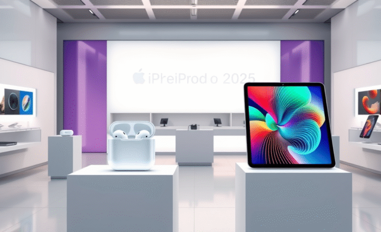 Apple's 2025 product roadmap featuring new devices including AirPods Pro 3 and iPad Pro with M5 chip. Apple Products.